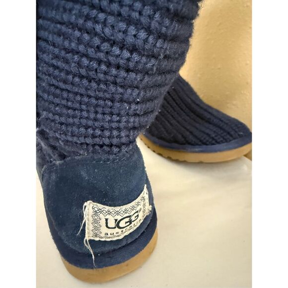 UGG Ugg Australia Classic Argyle Knit Pull On Boots SZ 8 - Picture 9 of 11